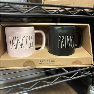 Rae Dunn Princess Mug Set - Pink and Black
